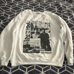 1991 South Central Los Angeles Graphic Crewneck Sweatshirt - White